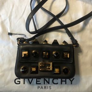 Authentic Fendi Micro Baguette Studded - Like New